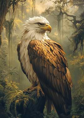 Majestic Eagle in Forest