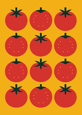 Tomato Garden Pop Art: Bold and Fresh