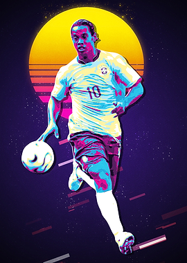 ronaldinho Retro Soccer Player