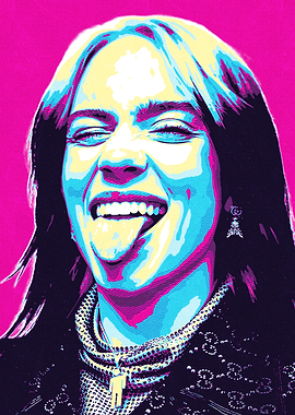 Billie Eilish Pop Art Portrait