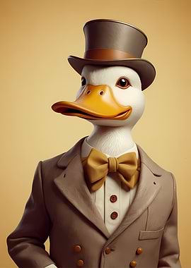 Dapper Duck in Top Hat