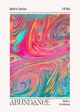 1970s Retro Abstract Art