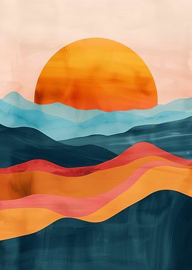 Sunset Mountain Landscape