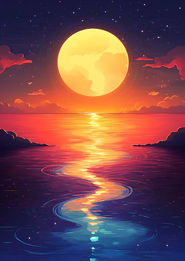 Full Moon Over Water