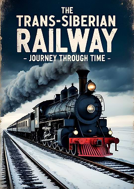 Vintage Trans-Siberian Railway Poster