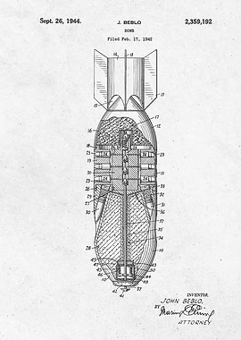 Bomb Patent Drawing