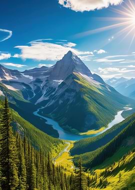 Mountain Valley Landscape