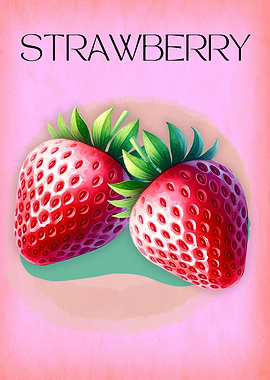 Vintage Strawberry Art Deco
