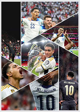 Jude Bellingham Soccer Collage