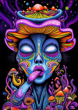 Psychedelic Shroom Spirit – Surreal Mushroom Vision