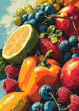 Fruit Still Life - Summer Bounty