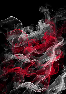 Abstract Red and White Smoke
