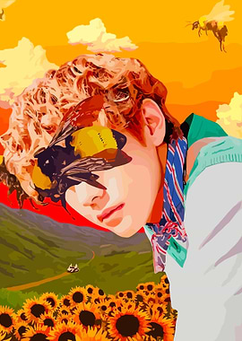 Bumblebee & Sunflower Field