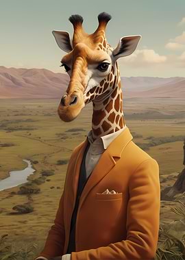 Giraffe in Suit