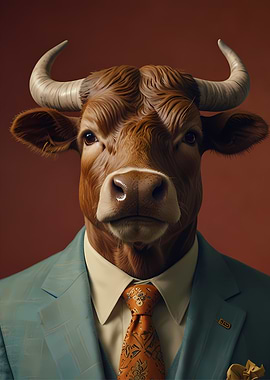 Bull in Suit