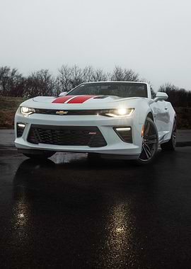 White Chevrolet Camaro Convertible