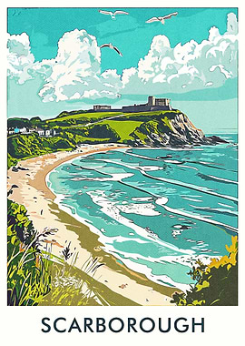 Scarborough Beach & Castle