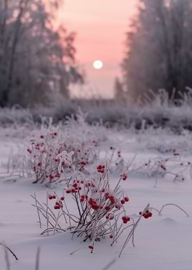 Winter Berries in Frost