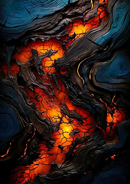 Lava Flow Abstract Art