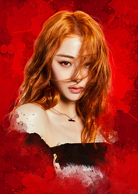 Kpop Portrait Of Huh YunJin - LE SSERAFIM