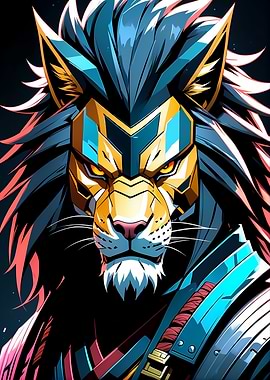 Lion Warrior Digital Art