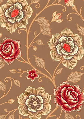 Vintage Brocade Floral