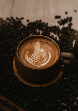 Latte Art with Coffee Beans