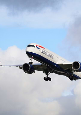 British Airways A350-1000 landing