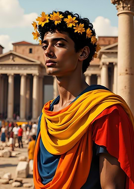 Roman Emperor with Flower Crown