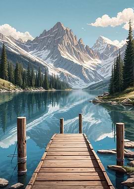 Mountain Lake Serenity