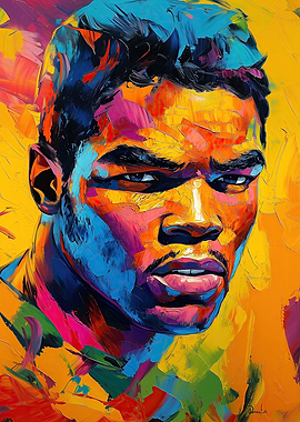 Colorful Portrait of Muhammad Ali