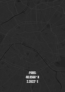 Paris Map Print