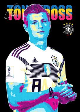 Toni Kroos Football Poster Style Retro