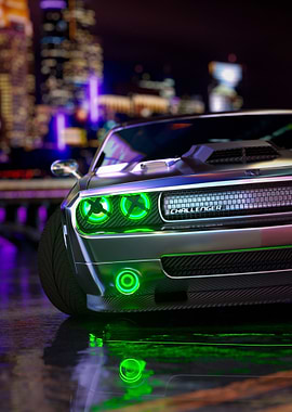 Dodge Challenger Night Shot