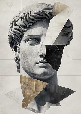 Abstract Sculpture Bust Greek Marble