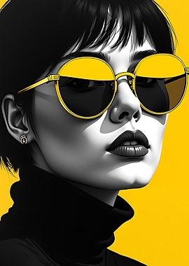 Woman in Yellow Sunglasses