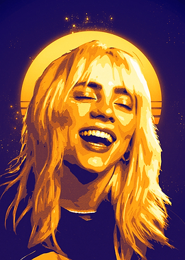 Billie Eilish Retro Portrait