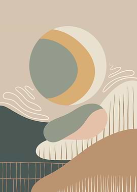 Serenity in Motion, Modern Abstract Minimalism