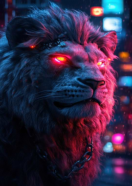 Cyberpunk Lion