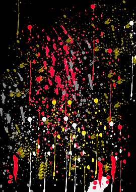 Abstract Paint Ink Splatter