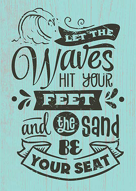 Cute Beach Quote Wall Art
