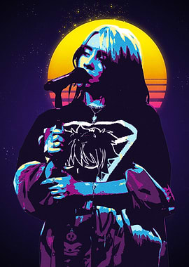 Billie Eilish Retro Art