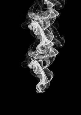Abstract Black and White Monochromatic Smoke Design