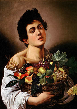 Young Man with Fruit Basket