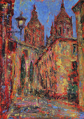 Gothic Style Cityscape Painting