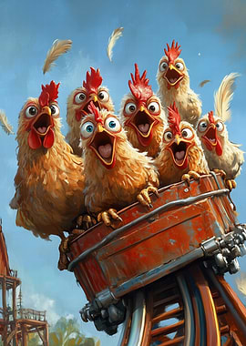 Chickens on Rollercoaster