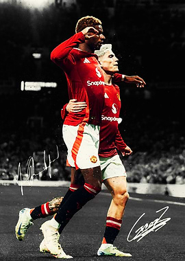 Alejandro Garnacho with Marcus Rashford