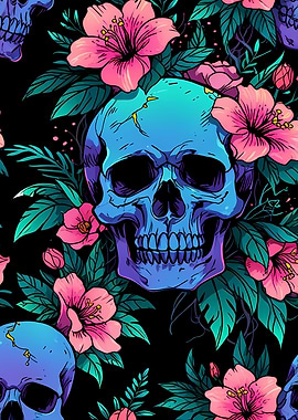 Skull & Flowers