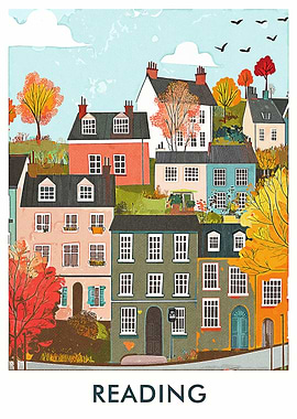 Reading Town Illustration