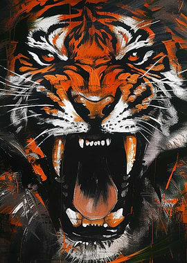 Tiger Roar Painting